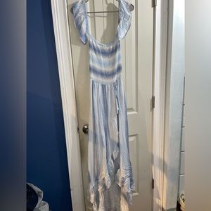 Surf Gypsy Off the Shoulder Open Back Maxi Dress